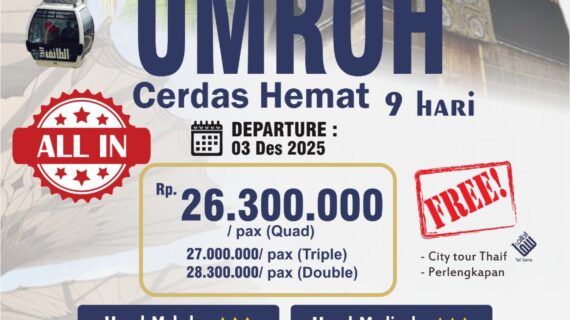 Umrah Cerdas Hemat 9 Hari
